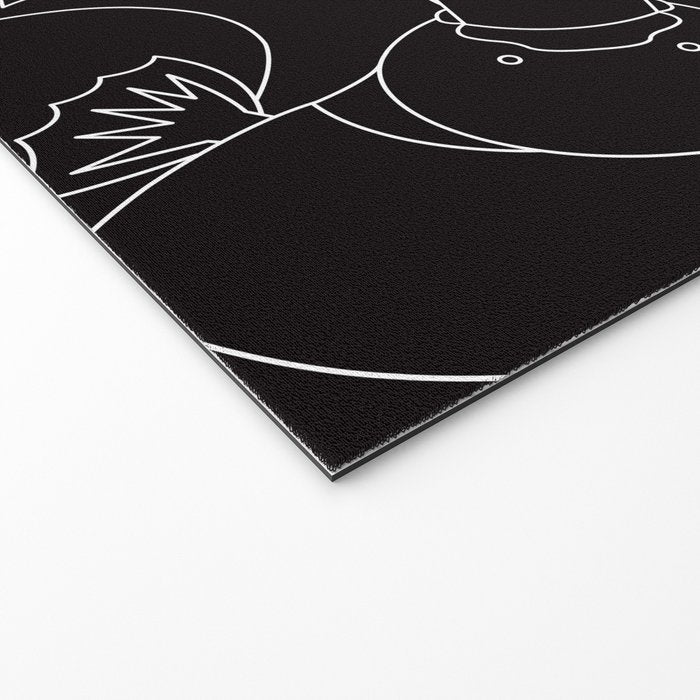 Minimalist Platypus Black and White Welcome Mat Gallery Image 2