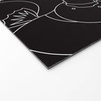 Minimalist Platypus Black and White Welcome Mat Gallery Image 2