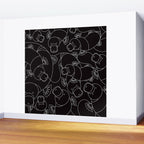 Minimalist Platypus Black and White Wall Mural Gallery Image 2