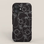 Minimalist Platypus Black and White iPhone Case Gallery Image 1
