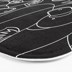 Minimalist Platypus Black and White Bath Mat Gallery Image 3