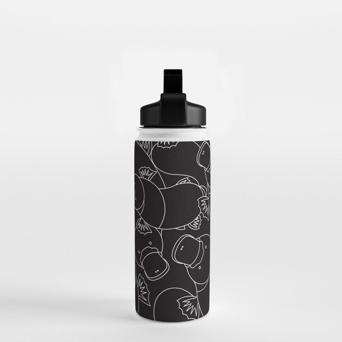 Minimalist Platypus Black and White Water Bottle Gallery Image 2