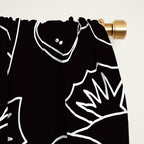 Minimalist Platypus Black and White Window Curtain Gallery Image 2