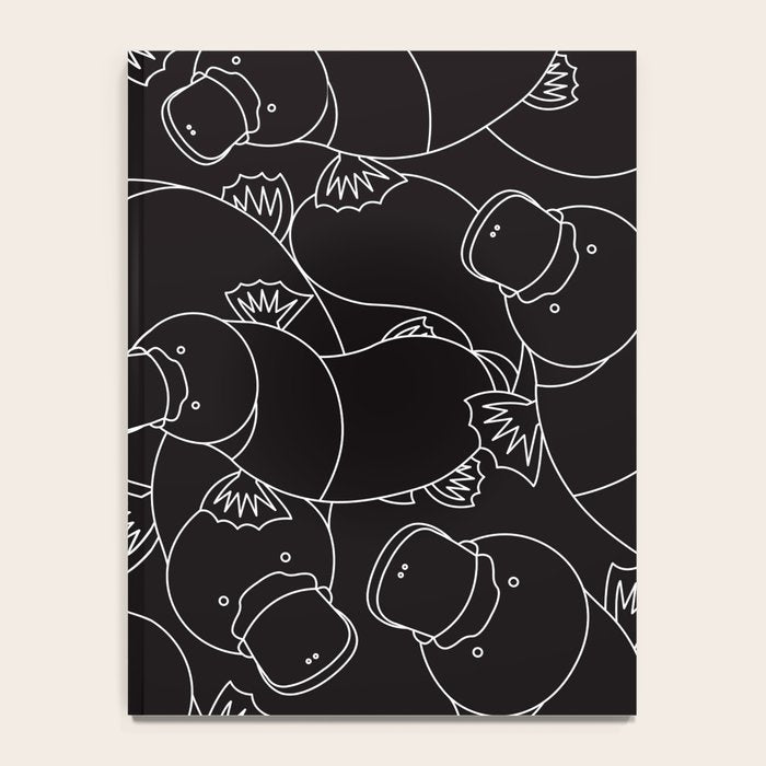 Minimalist Platypus Black and White Notebook Gallery Image 4