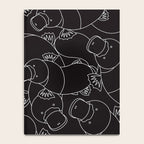 Minimalist Platypus Black and White Notebook Gallery Image 4