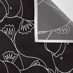 Minimalist Platypus Black and White Wall Tapestry Gallery Image 3