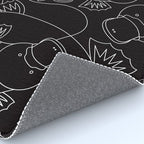 Minimalist Platypus Black and White Rug Gallery Image 4