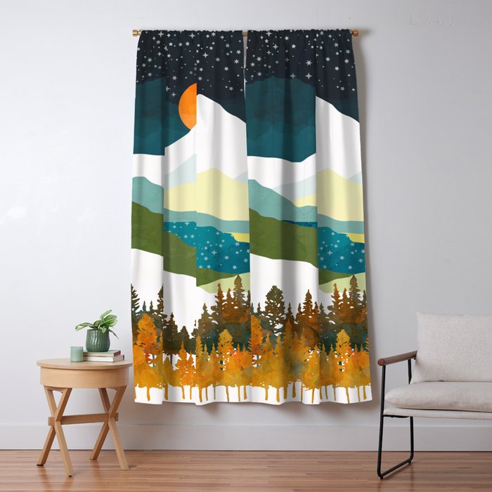 Winters Night Window Curtain Gallery Image 5