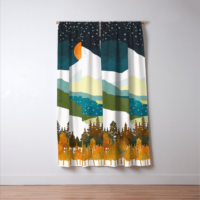 Winters Night Window Curtain Gallery Image 3