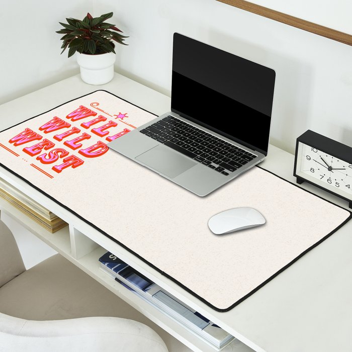 Wild Wild West Cowboy Typography Desk Mat Gallery Image 2