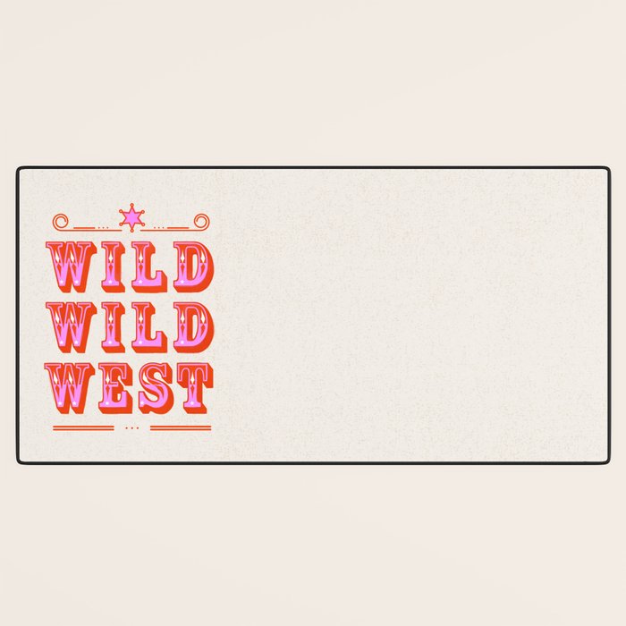 Wild Wild West Cowboy Typography Desk Mat Gallery Image 3