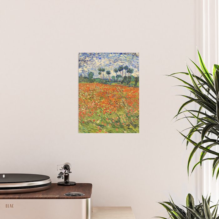 Poppy Field by Vincent van Gogh, 1890 painting Poster Gallery Image 2