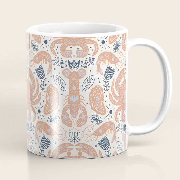 Crustacean Folk Art Coffee Mug Gallery Image 1
