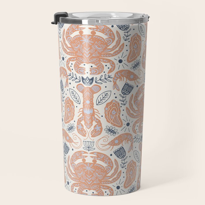 Crustacean Folk Art Travel Mug Gallery Image 3