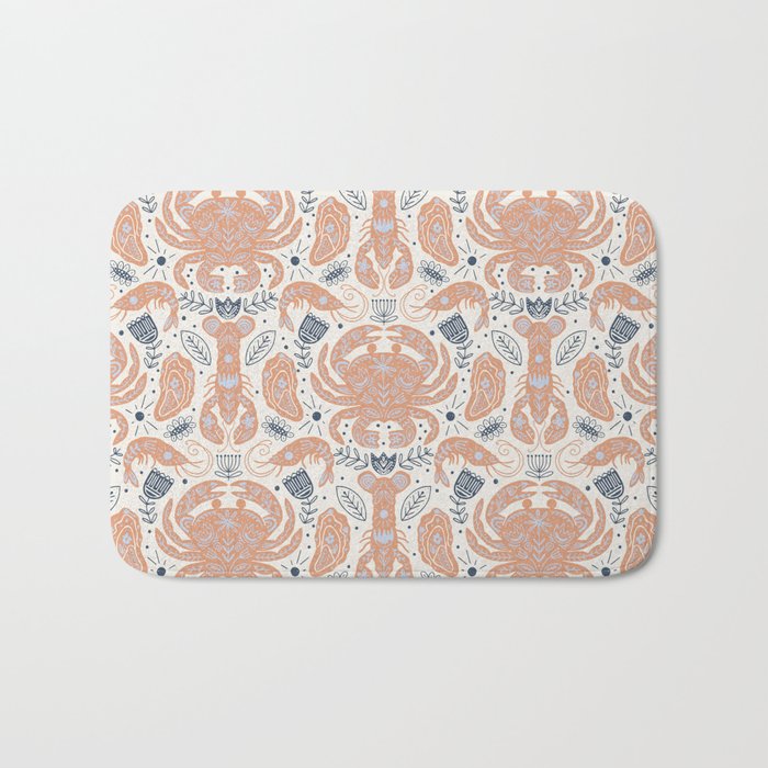 Crustacean Folk Art Bath Mat Gallery Image 1