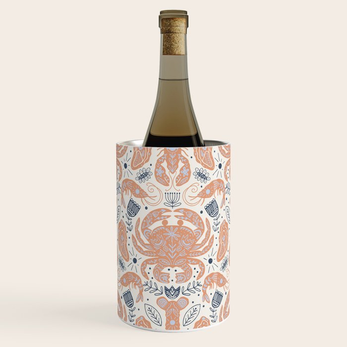 Crustacean Folk Art Wine Chiller Gallery Image 1