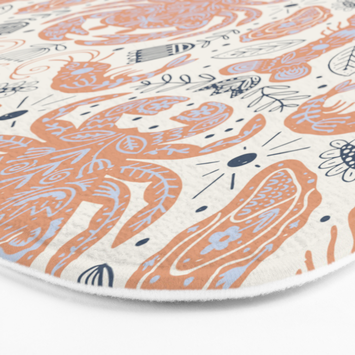 Crustacean Folk Art Bath Mat Gallery Image 3