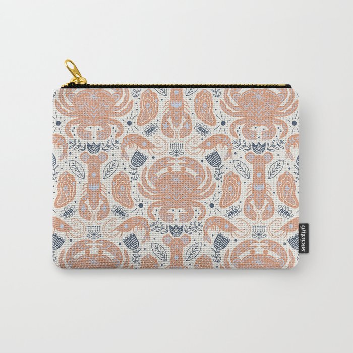 Crustacean Folk Art Carry All Pouch Gallery Image 1