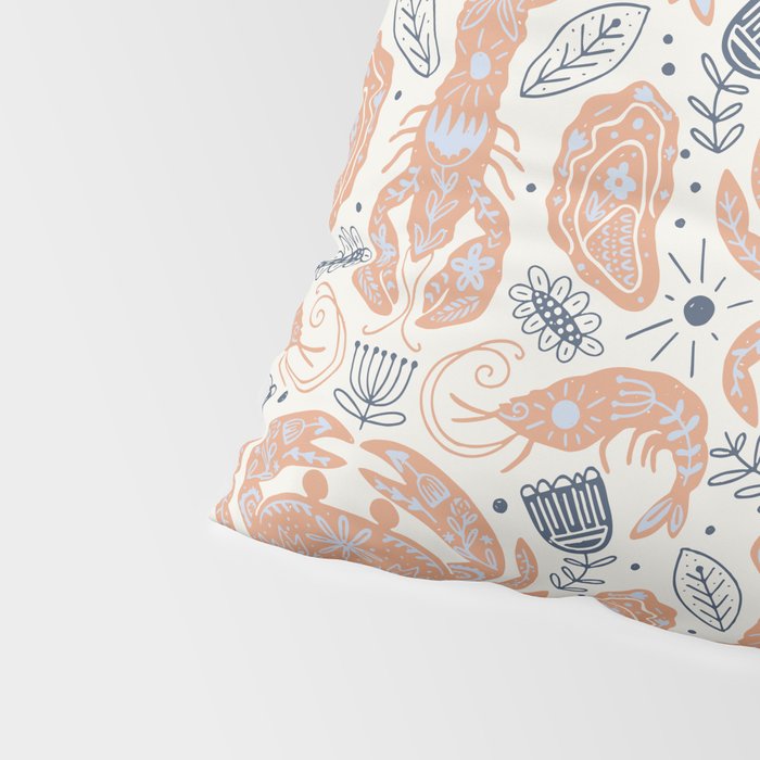 Crustacean Folk Art Pillow Sham Gallery Image 4