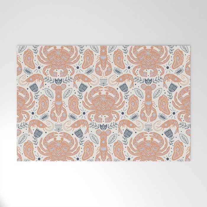 Crustacean Folk Art Welcome Mat Gallery Image 1