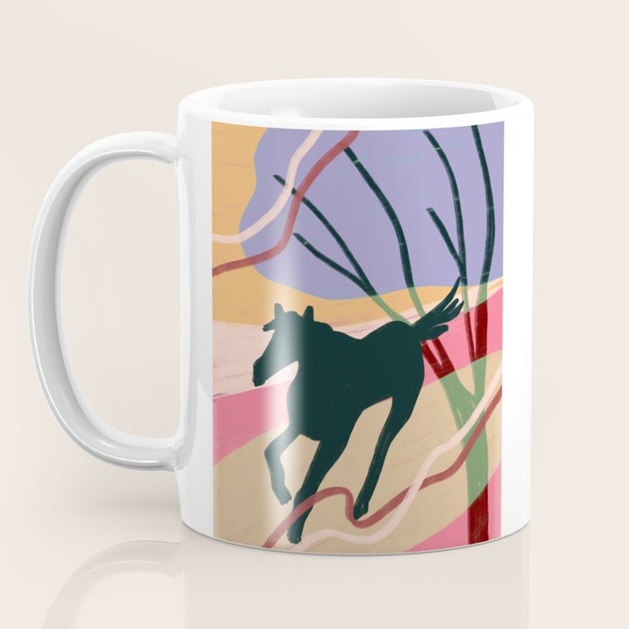 Expressive Running Horse in the Countryside  Coffee Mug Gallery Image 3