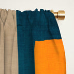 Colorful Geometric Shapes Navy Background Modern Artwork Window Curtain Gallery Image 2
