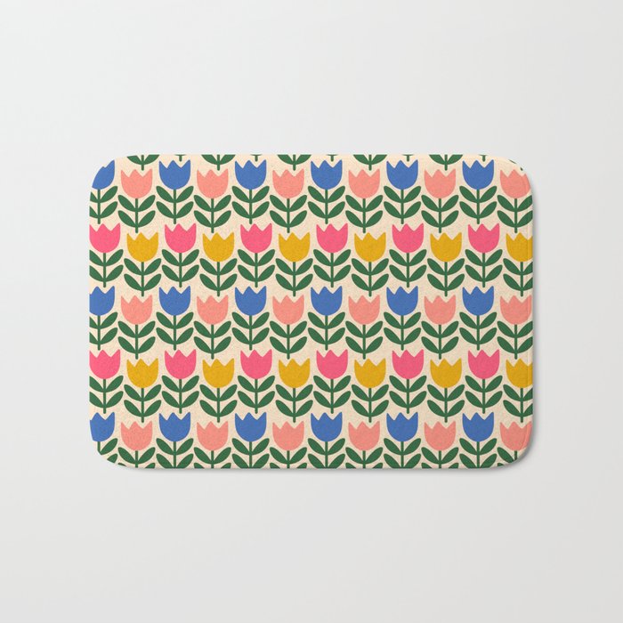 Tulip - Floral pattern 1 Bath Mat Gallery Image 1