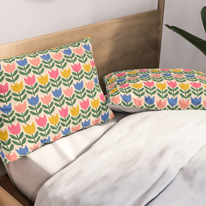 Tulip - Floral pattern 1 Pillow Sham Gallery Image 2