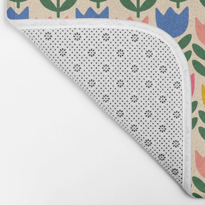 Tulip - Floral pattern 1 Bath Mat Gallery Image 2