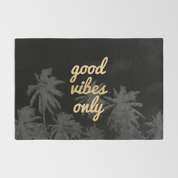 Good Vibes Only Palm Trees Rug Gallery Image 2