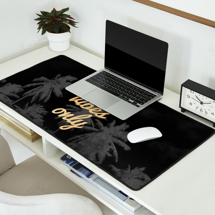 Good Vibes Only Palm Trees Desk Mat Gallery Image 2
