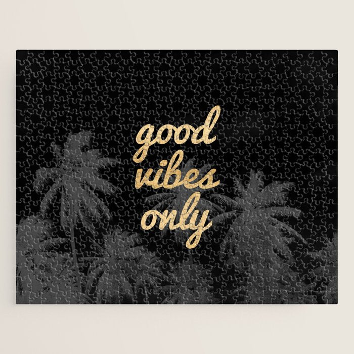 Good Vibes Only Palm Trees Jigsaw Puzzle Gallery Image 1
