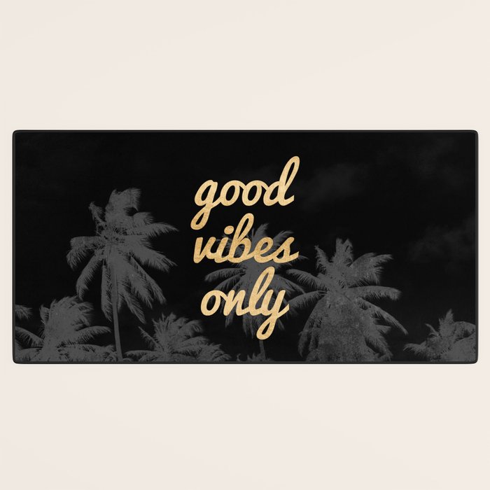 Good Vibes Only Palm Trees Desk Mat Gallery Image 3