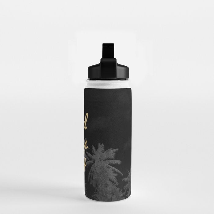 Good Vibes Only Palm Trees Water Bottle Gallery Image 2