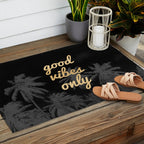 Good Vibes Only Palm Trees Outdoor Rug Gallery Image 2