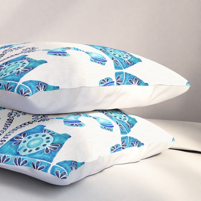 Vintage Rotary Phone - Blue Raspberry Pillow Sham Gallery Image 3