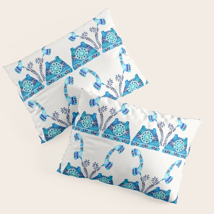 Vintage Rotary Phone - Blue Raspberry Pillow Sham Gallery Image 1