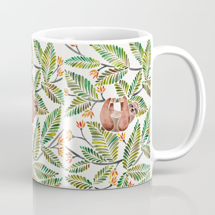 Happy Sloth â Tropical Green Rainforest Coffee Mug Gallery Image 1