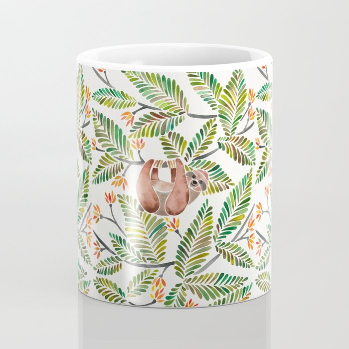 Happy Sloth â Tropical Green Rainforest Coffee Mug Gallery Image 4