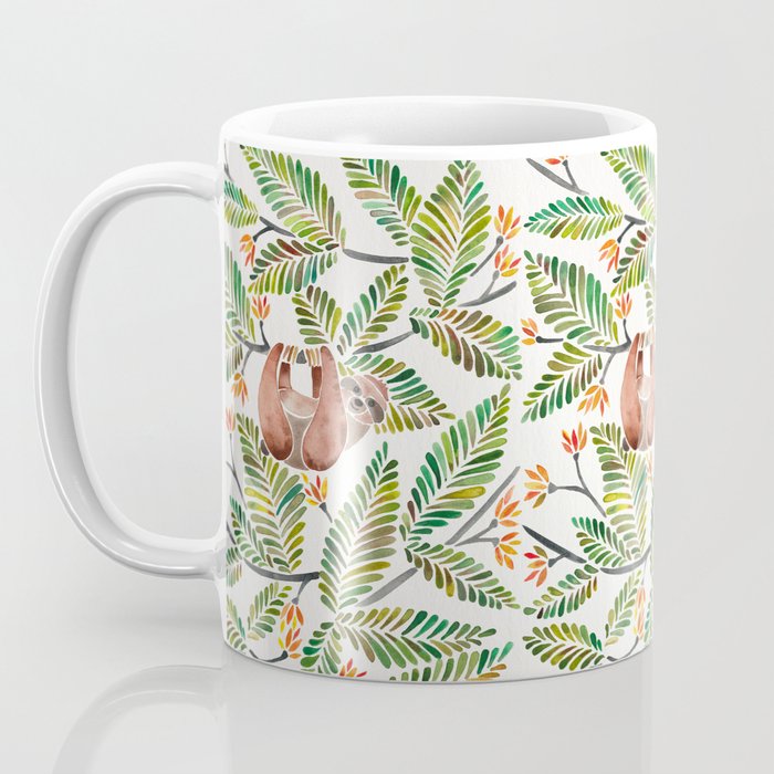 Happy Sloth â Tropical Green Rainforest Coffee Mug Gallery Image 3