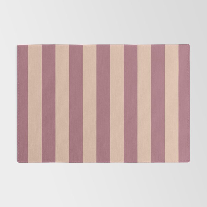 Dusty Rose Striped Rug Gallery Image 2