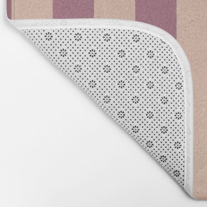 Dusty Rose Striped Bath Mat Gallery Image 2