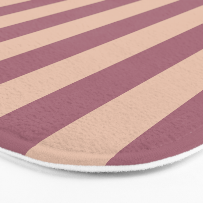 Dusty Rose Striped Bath Mat Gallery Image 3