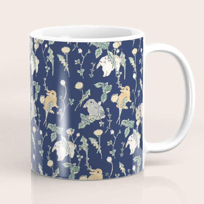 Spring Garden - navy blue Coffee Mug Gallery Image 1