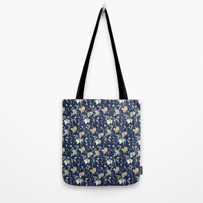 Spring Garden - navy blue Tote Bag Gallery Image 2