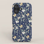 Spring Garden - navy blue iPhone Case Gallery Image 1
