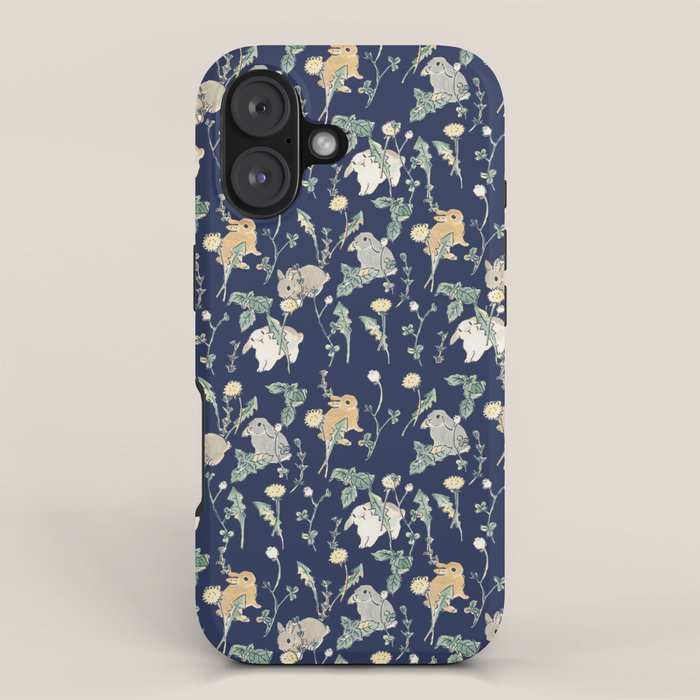 Spring Garden - navy blue iPhone Case Gallery Image 1
