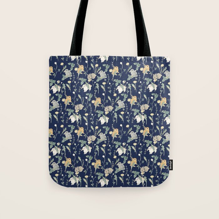 Spring Garden - navy blue Tote Bag Gallery Image 1