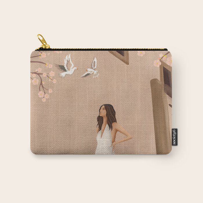 New White Dress Carry All Pouch Gallery Image 1
