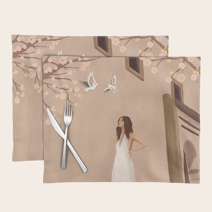 New White Dress Placemat Gallery Image 1